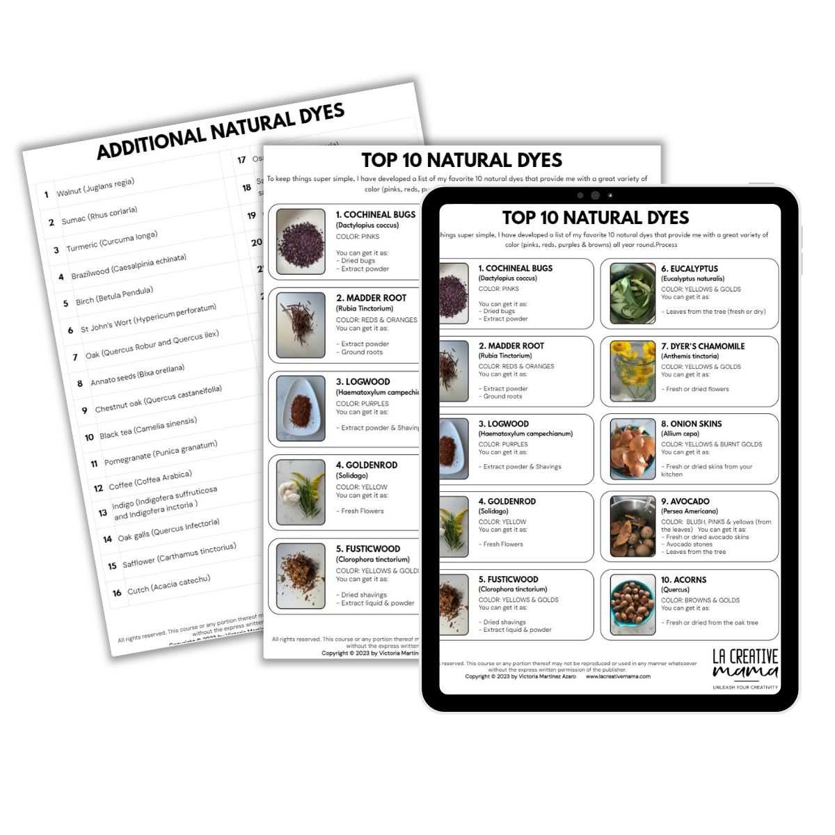 10 Best Natural Dyes fir fabric & yarn inar